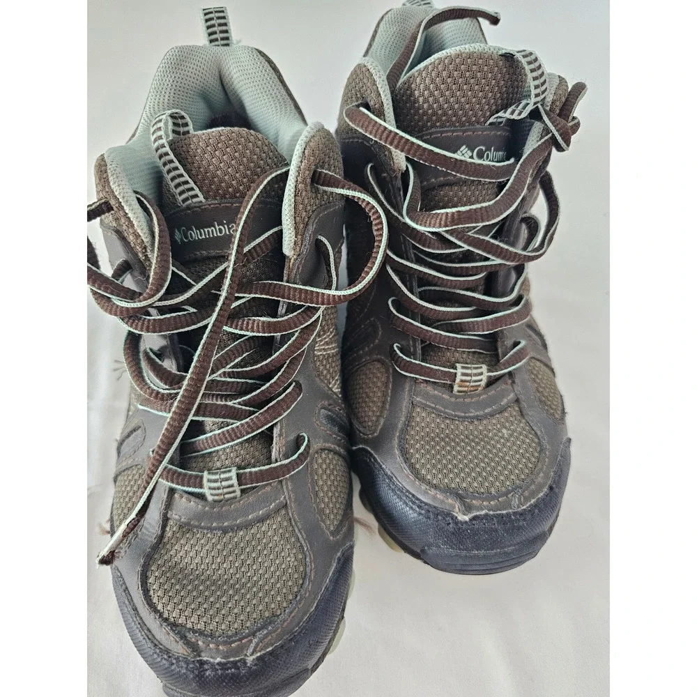 Gorpcore Columbia Hiking Boots Kids Youth 2 Brown Omni-Grip BY3163-231 Rugged
